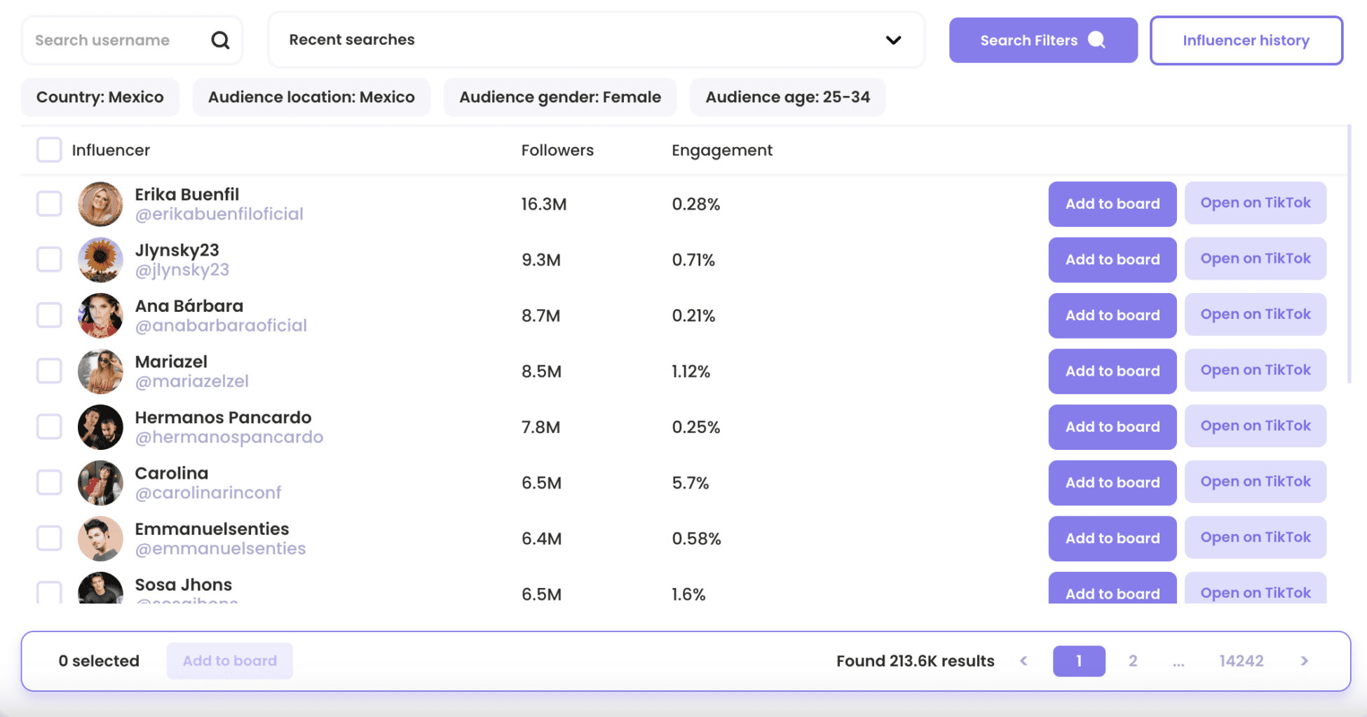 Using Promoty to find TikTokinfluencers